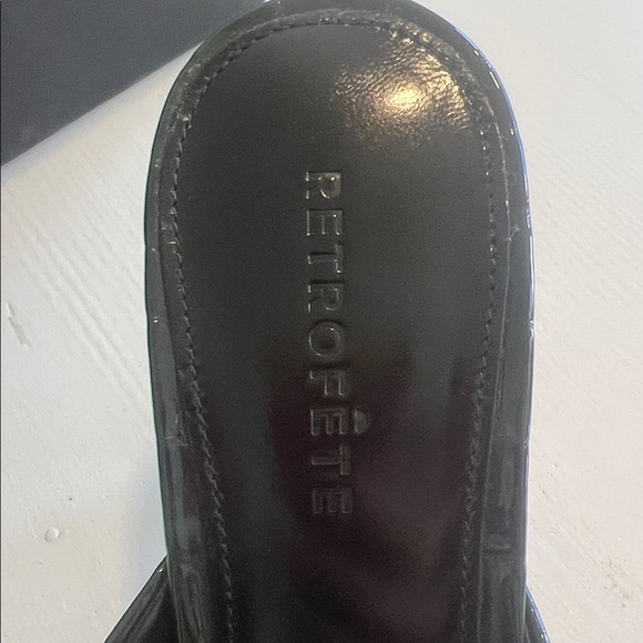 NIB-Retrofete Made in Italy Francesca Pine Kitten Mules - Picture 10 of 13